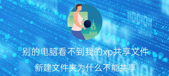 别的电脑看不到我的xp共享文件 新建文件夹为什么不能共享？